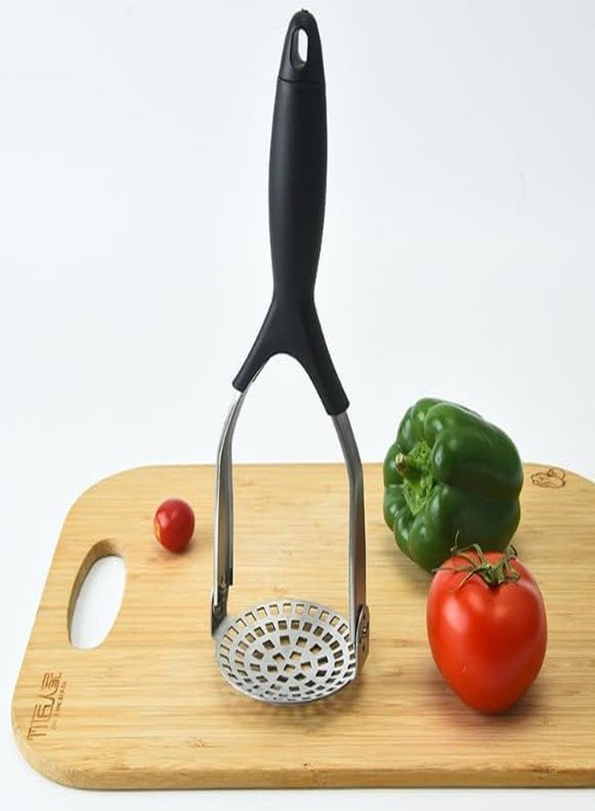Takositio Stainless Steel Flexible Potato Masher Take Less Space, Gives a Good Grip for Vegetable Smasher, Boiled Potatoes, Pav Bhaji, Stuffed Paratha Silver - Image 2
